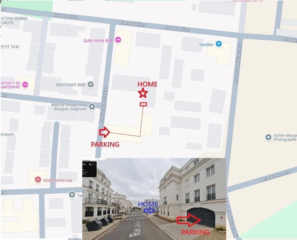 Le Cartier Appt F3, 7Mn Disneyland, Parking,Terrace Σερί Εξωτερικό φωτογραφία